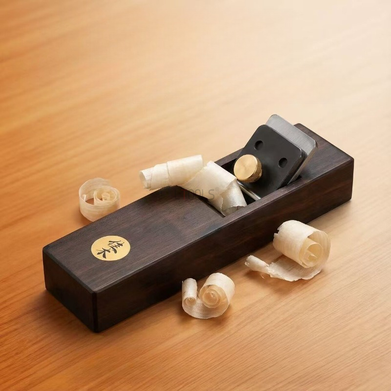 Woodworking In Japanese - 和風黒檀平削り刀 手作り平底削り刀 木工用鋭利な速削り・面取り用手動削り刀