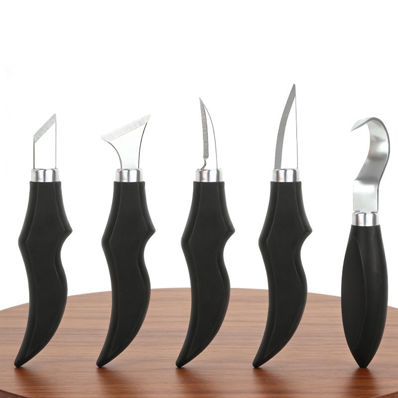 5個入り木彫りナイフセット、人間工学に基づいた木製ハンドル、 - Wood Chisel Set のレビューと価格