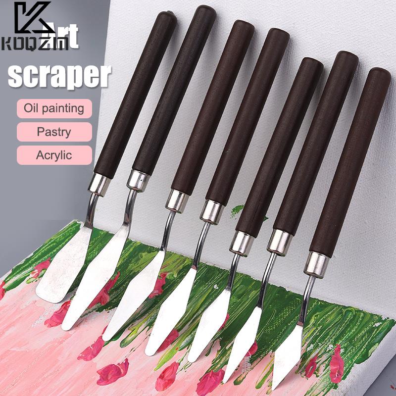 1-7 個ステンレス鋼へらキットパレットガッシュ用品油絵ナイ - Drawknife Blade のレビューと価格